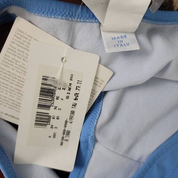 NWT Malizia by La Perla Light Blue Bikini Bottom Sz 6 High Cut Sexy‎ Beach Pool - Picture 5 of 7